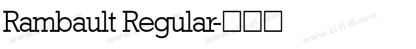 Rambault Regular字体转换